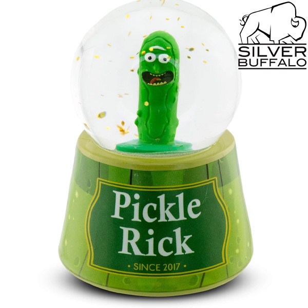 Silver Buffalo Rick and Morty Pickle Rick Mini Light Up Snow Globe